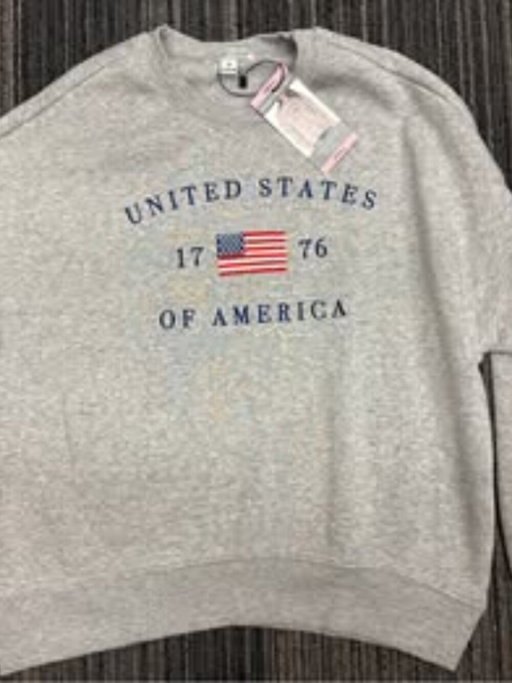 USA United States of America Mighty Fine Grey sweatshirt Size Small NEW